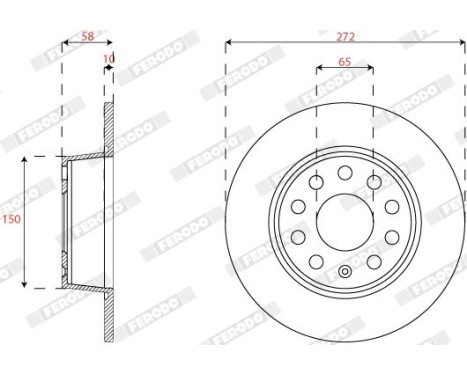 Brake disc DDF2825C Ferodo, Image 2