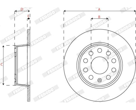 Brake disc DDF2825C Ferodo, Image 3