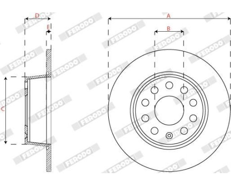 Brake disc DDF2825C Ferodo, Image 4