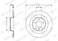 Brake disc DDF2827C Ferodo