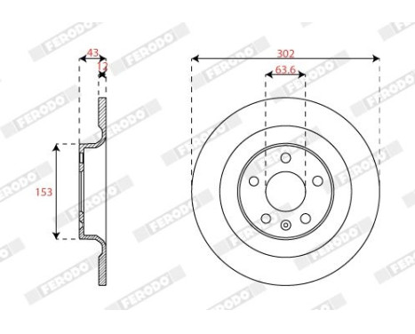 Brake disc DDF2827C Ferodo, Image 3