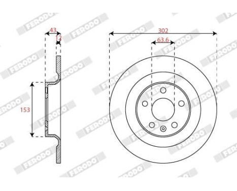Brake disc DDF2827C Ferodo, Image 2
