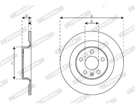 Brake disc DDF2827C Ferodo, Image 3