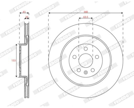 Brake disc DDF2844C Ferodo, Image 2