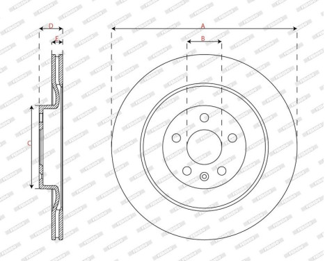 Brake disc DDF2844C Ferodo, Image 3