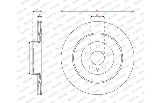 Brake disc DDF2844C Ferodo, Image 3