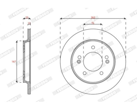 Brake disc DDF2848C Ferodo