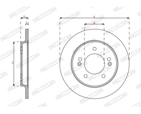 Brake disc DDF2848C Ferodo, Image 2