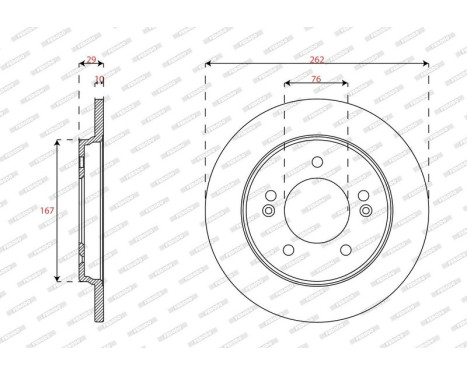 Brake disc DDF2848C Ferodo