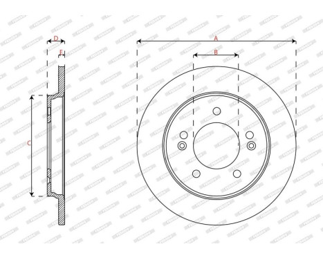 Brake disc DDF2848C Ferodo, Image 2