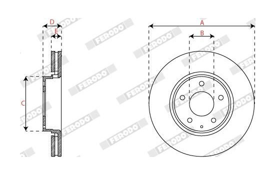 Brake disc DDF2849C Ferodo, Image 4