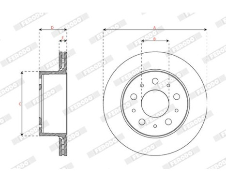 Brake disc DDF2850C-1 Ferodo, Image 3