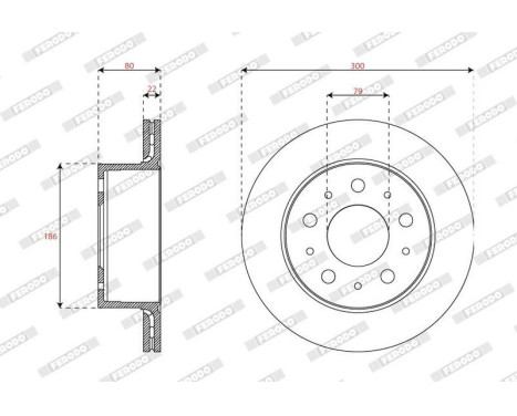Brake disc DDF2850C-1 Ferodo, Image 2