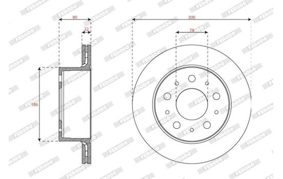 Brake disc DDF2850C-1 Ferodo, Image 2