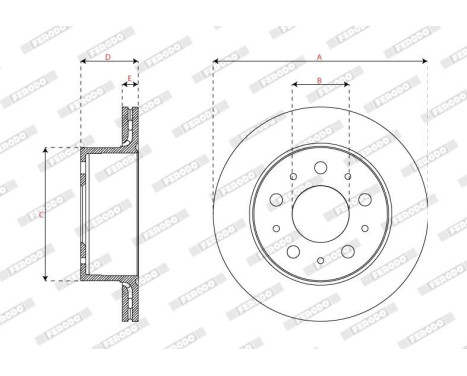 Brake disc DDF2850C-1 Ferodo, Image 3