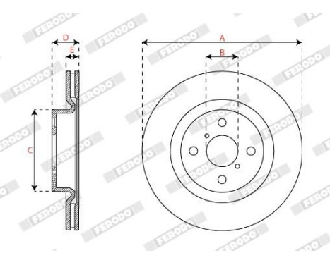 Brake disc DDF2851C Ferodo, Image 3