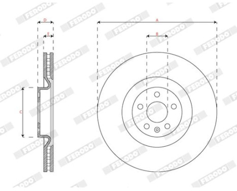 Brake disc DDF2853C Ferodo, Image 3