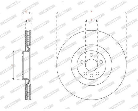 Brake disc DDF2853C Ferodo, Image 3