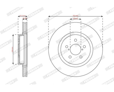 Brake disc DDF2863C Ferodo