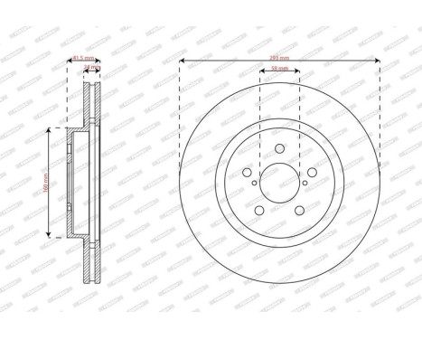 Brake disc DDF2863C Ferodo