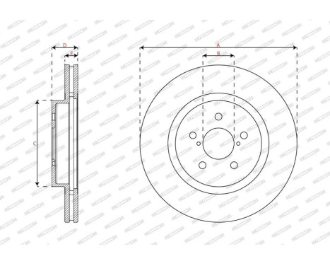 Brake disc DDF2863C Ferodo, Image 2