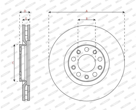 Brake disc DDF2882C Ferodo, Image 3