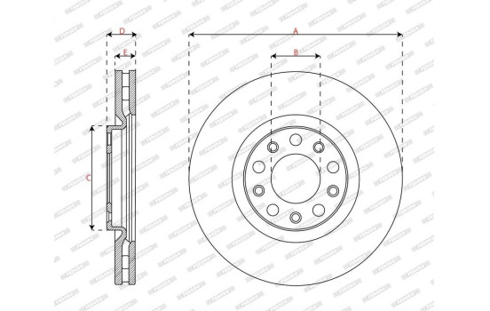 Brake disc DDF2882C Ferodo, Image 3