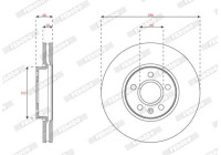Brake disc DDF2888C Ferodo