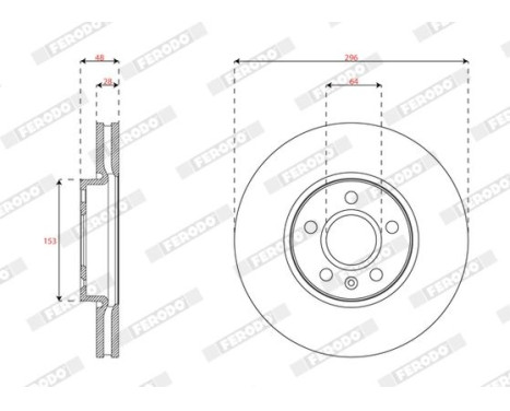 Brake disc DDF2888C Ferodo, Image 2