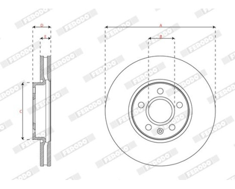 Brake disc DDF2888C Ferodo, Image 3