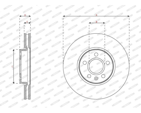 Brake disc DDF2888C Ferodo, Image 3