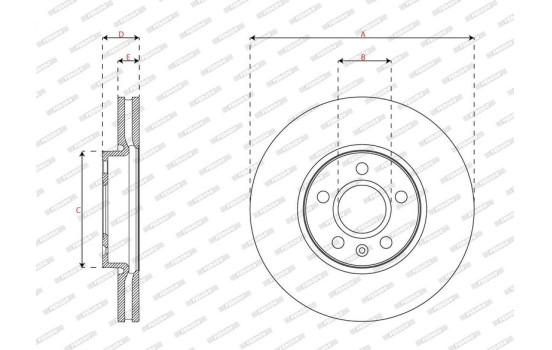 Brake disc DDF2888C Ferodo, Image 3