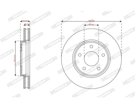 Brake disc DDF2908C Ferodo, Image 2