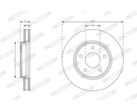 Brake disc DDF2908C Ferodo, Image 3