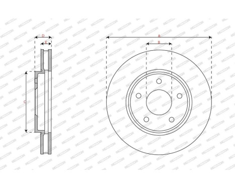 Brake disc DDF2908C Ferodo, Image 3