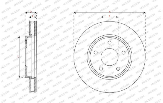Brake disc DDF2908C Ferodo, Image 3