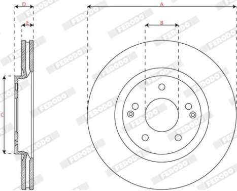 Brake disc DDF2916C Ferodo, Image 3