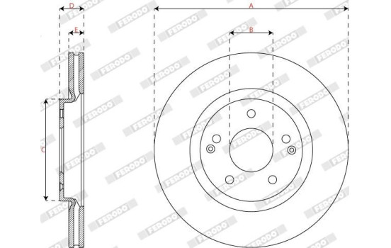 Brake disc DDF2916C Ferodo, Image 3