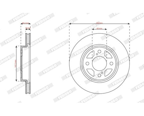 Brake disc DDF2921C Ferodo, Image 2