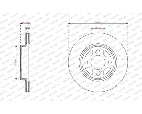 Brake disc DDF2921C Ferodo, Image 2