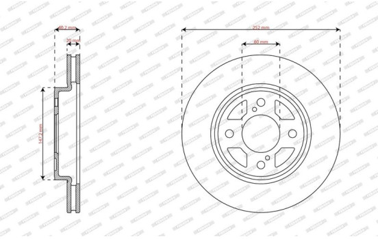 Brake disc DDF2921C Ferodo, Image 2