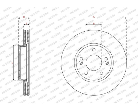 Brake disc DDF2928C Ferodo, Image 3
