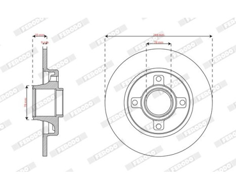 Brake disc DDF2929-1 Ferodo