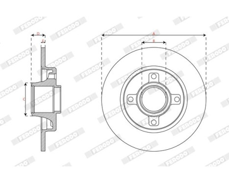 Brake disc DDF2929-1 Ferodo, Image 2