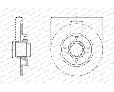 Brake disc DDF2929-1 Ferodo, Image 2