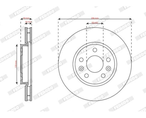 Brake disc DDF2952C Ferodo, Image 2