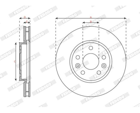 Brake disc DDF2952C Ferodo, Image 3