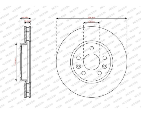 Brake disc DDF2952C Ferodo, Image 2