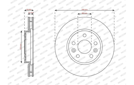 Brake disc DDF2952C Ferodo, Image 2