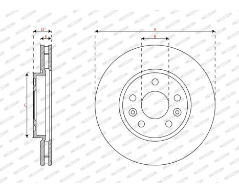 Brake disc DDF2952C Ferodo, Image 3